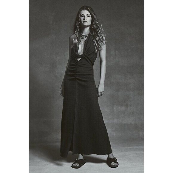 NWT FREE PEOPLE ENDLESS SUMMER NYA MAXI DRESS IN BLACK - Picture 5 of 5